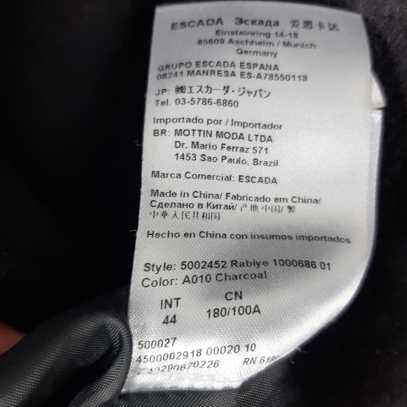 Escada Sport Pencil Skirt Dark Gray Short Size XL 44 Soft Thick Wide Waist Band - Picture 9 of 9